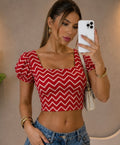 Blusa andrea Roja rayas